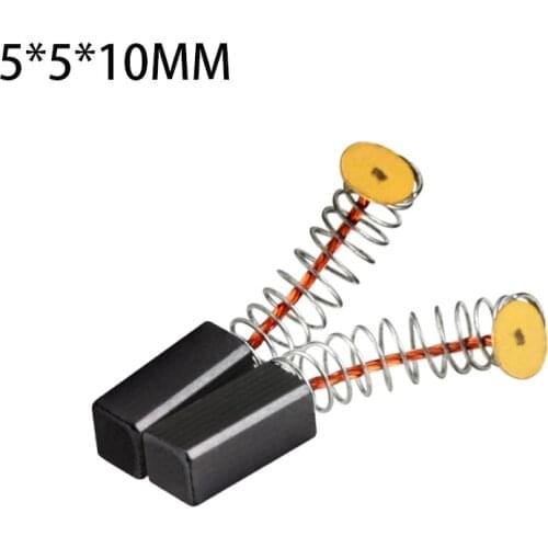 2 PCS Hanging Mill Grinder Carbon Brush 5*5*10mm Electric Motors Graphite Brush For Power Tools Spare Parts Replacement