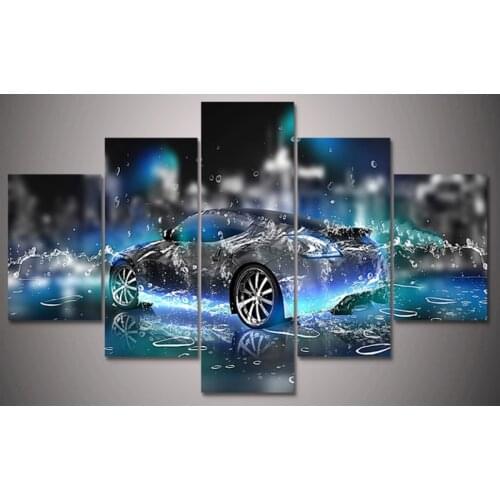 5 Pieces Fashion Cool Car diamond painting full square/round 3d picture of rhinestone diamond embroidery display black white