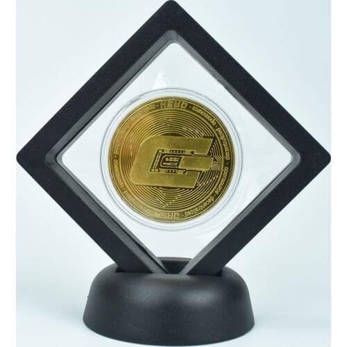 40mm Dash Collection crypto Coins Gold Silver Eth Bit coin Litecoin Dash With Showing Case for Gift