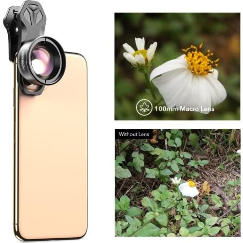 APEXEL 100mm Super Macro Phone Camera Lens HD Optic 10x Macro Lens Mobile Camcorder For iPhone x xs Samsung All Smartphone
