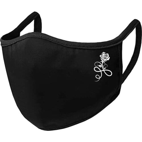 Fashion Women Face Masks With Design Black Cotton Fabric Mouth Masks Masque Femme Dress Mask Party Decoration