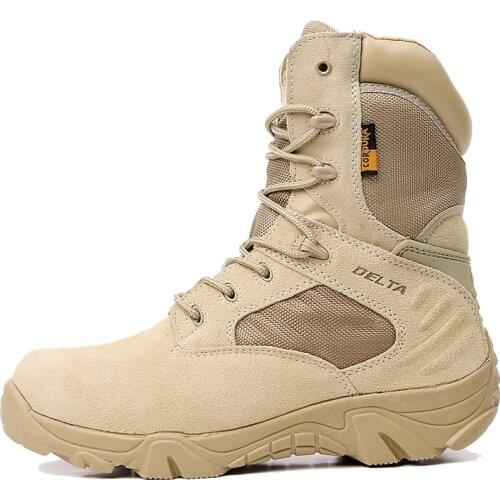 Men Military Boots Winter Autumn Army Work Shoes Quality Special Forces Tactical Desert Combat Ankle Boots Leather Snow Boots