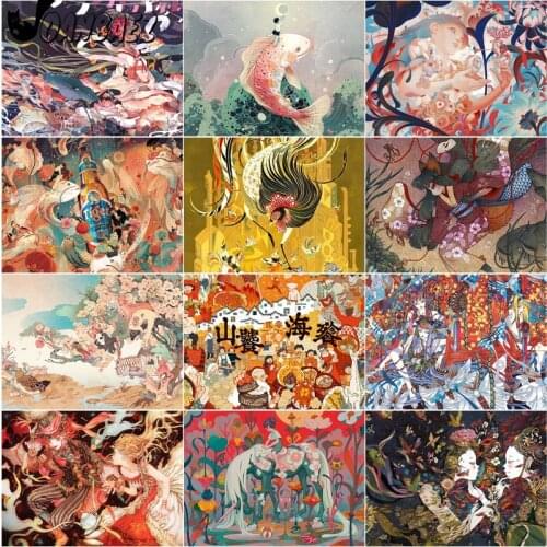 Abstract Character Diamond Painting Cross Stitch Embroidery Chinese Style Digital Mosaic Kit Handmade Home Decoration Accessorie