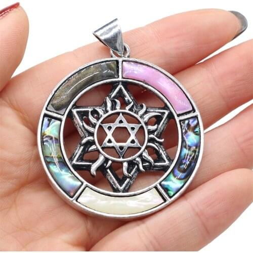 Natural Abalone Shell Pendant Mix-Color Mother of Pearl Exquisite charms For jewelry making DIY Necklace accessories