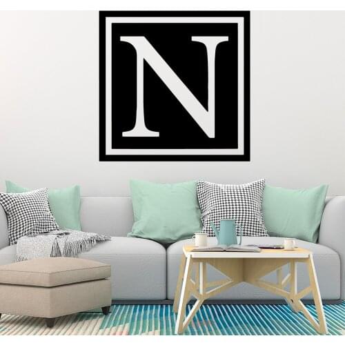 Delicate N letter Wall Stickers Home Furnishing Decorative Wall Sticker For Childrens Room removable mural