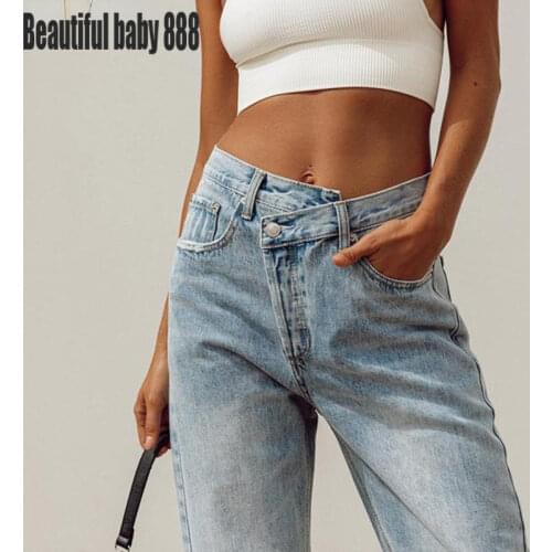 Meqeiss 2020 New Casual Fashion Streetwear Blue Wide Leg High Waist Jeans Pants Women Harajuku Boyfriend Long Bottom Jeans Loose
