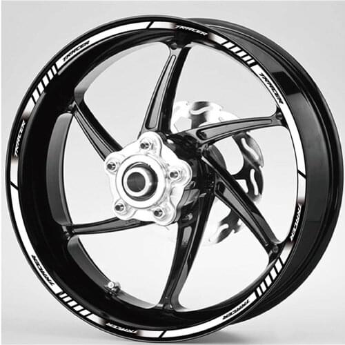 Motorcycle front and rear wheels full cover outer rim sticker stripe wheel tire decal For YAMAHA TRACER tracer