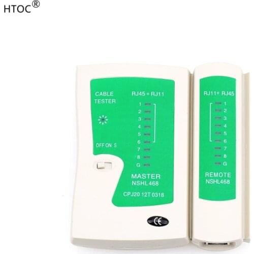 HTOC - RJ45 Network Cable Tester for LAN Phone RJ45/RJ11/RJ12/CAT5/CAT6/CAT7 UTP Wire Test Tool