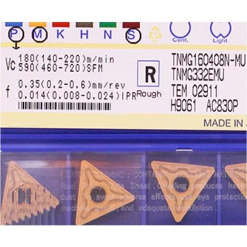 TNMG TNMG160408N-MU AC630M TNMG160412N-MU CNC Carbide Inserts For Turning Efficient And Durable Machine Lathe Tool Holder Set