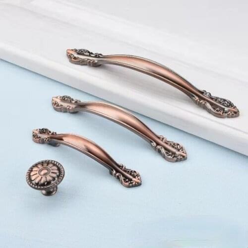 Bronze Metal 64/96/128/192MM/Single Hole Handles Door Knob for Kitchen Cabinet Knob Pull Handle Drawer Pulls Cabinet Knobs