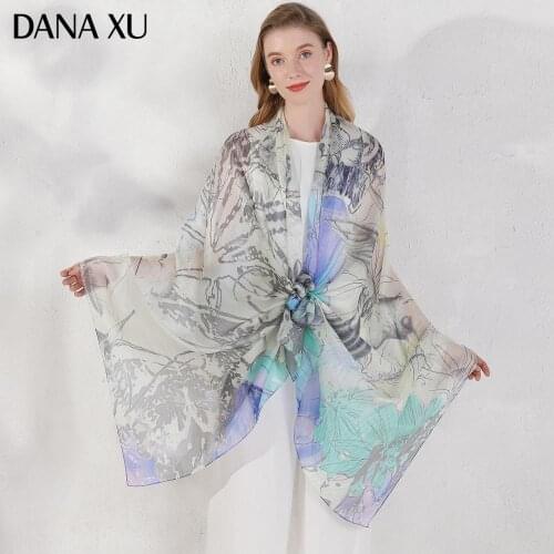 2020 Silk Long Scarf Luxury Brand Women New Design Beach Blanket Shawl Wear Swimwear Bandana Hijab Face Shield Foulard