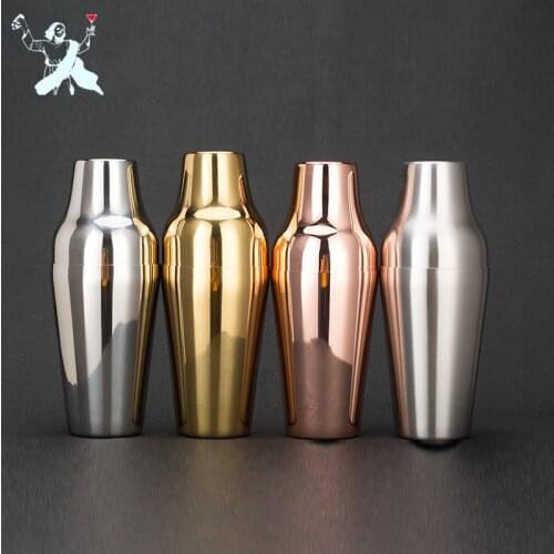 650ml Stainless Steel French Cocktail Shaker Classic and Elegant Bar Cocktail Shaker Bartender Bar Tool