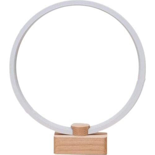 LED Wood Table Light Desk Lamp Modern Simple USB Dimmable Bedside Night Lights for Bedroom Creative Home Lighting Decor