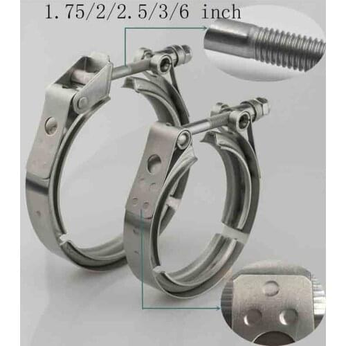 V band Clamp Universal Stainless steel 1.75/2/2.5/3/6 inch exhaust downpipe V band clamp clip High Quality