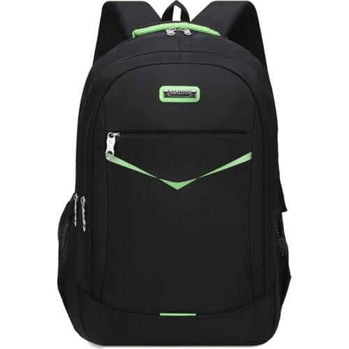 Big Capacity Men Backpack Laptop 15.6 Oxford Gray Solid High School Bags Teen College Student Back Pack Multifunctional Bagpack