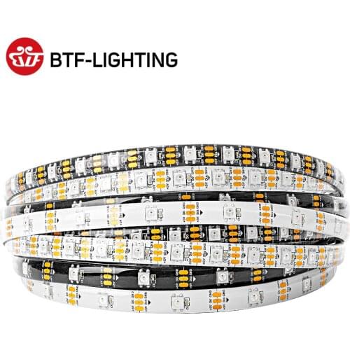 Ws2812b 1m/4m/5m 30/60/100/144leds/m 2812 led strip IP30/IP65/IP67 Waterproof Black PCB/White PCB DC5V