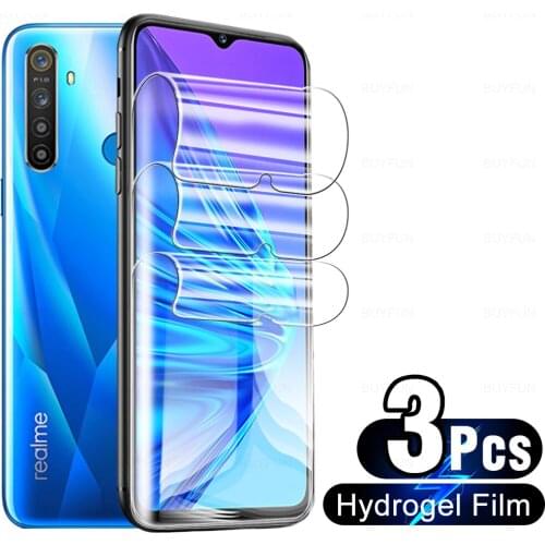 3 Pcs Full Screen Protector On The For Oppo Realme 5 5S Realme5 Pro 5pro V5 5G Back Hydrogel Film Not Protective Tempered Glass