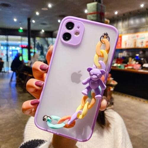 Bracelet Painted Camera Protector Case For Samsung A52 A50 M30 Matte PC Cover for Galaxy A12 5G S20 Fe A32 A42 M51 M31 A51 A71