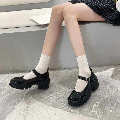Women Japanese Style Mary Jane Shoes Lolita Shoes Women Vintage High Heel Platform Single Shoes Big Size