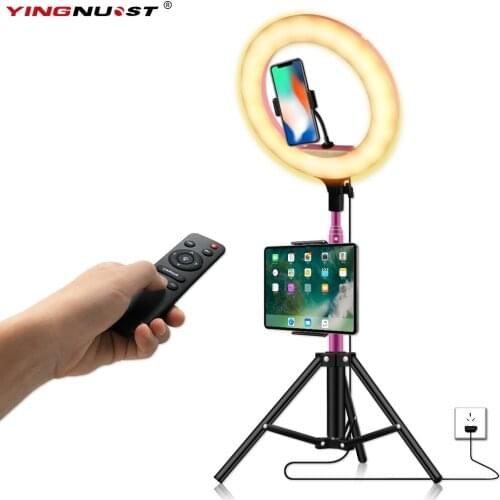 13inch LED Ring Light With Tablet Phone Holder & 2M Tripod Photography Kit Makeup Selfie Photo Live Stream Lighting For iPad