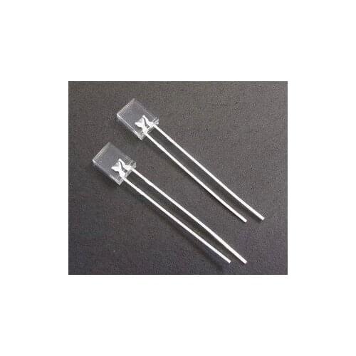 2*5*7 Long Legs Square White Turn Red LED Light Emitting Diodes Highlight 100 PCS/ 1 Lot