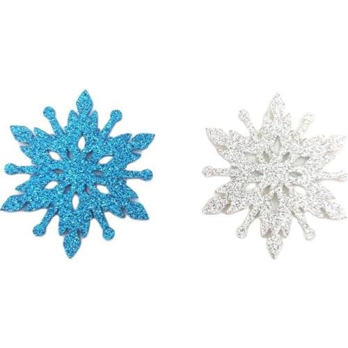30pcs/lot Christmas snowflake Padded Appliques for Children Headwear Hair clip Accessories and Garment Accessories