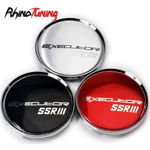 4pcs 63mm 57mm EXECUTOR SSR Wheels Center Cap Hub Centre Caps Rims Cover for M595 CV01 CV01S CV02 CV02S Accessories