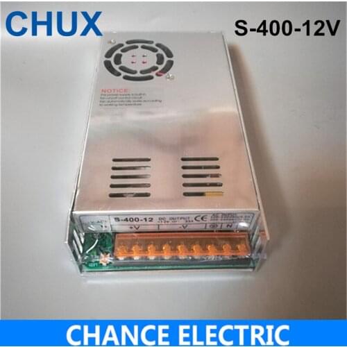 400W 12V Switching Power Supply AC DC 33A Single Output SMPS with fan LED Power Suppliers