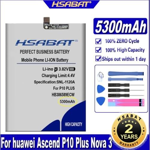 HSABAT HB386589ECW 4300mAh Battery for Huawei Nova3 Nova3i Nova 5T Honor Play Nova 4 V10 Maimang 7 Honor20 Honor 20S Batteries