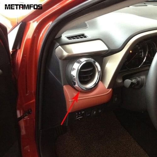 For Toyota RAV4 RAV 4 2013-2016 2017 Chrome Air Vent Outlet Cover Trim Inside Door Handle Bowl Frame Accessories Car Styling