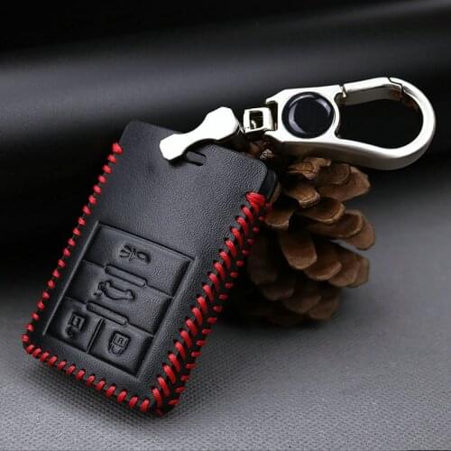 Genuine Leather Car Key Cover Case For Cadillac SRX XT4 XT5 Escalade ATS CTS XTS CAR Keyring Key holder Accessories