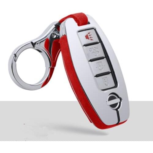 Zinc Alloy Remote Fob Shell Cover Keychain Auto Accessories for Nissan Altima GT-R 370Z For Infiniti key case bag