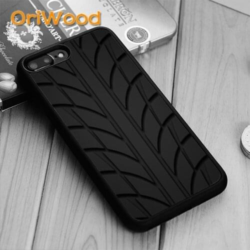OriWood Tire Tread Tyre Track Case cover for iPhone 5 6s 7 8 plus X XR XS 11 12 pro max Samsung Galaxy S6 S7 S8 S9 S10 plus