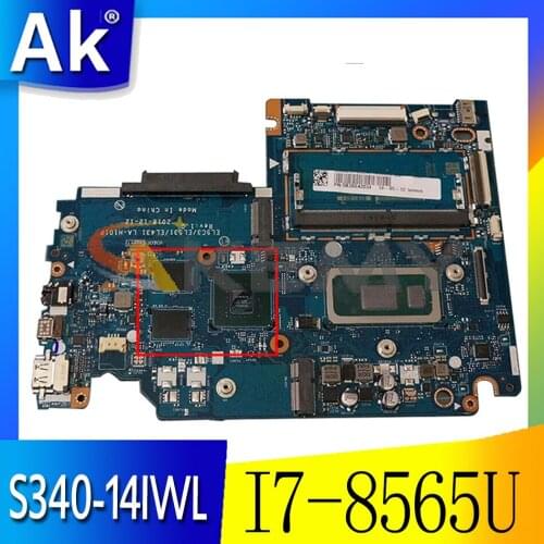 For Lenovo Flex-15iwl S340-14IWL S340-15IWL laptop motherboard LA-H101P with CPU I7-8565U RAM 4G GPU MX230 2G 100% test work