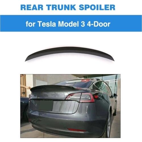 For Tesla Model 3 Car Rear Trunk Boot Lip Spoiler Carbon Fiber 2016 2017 2018 2019 for Tesla Model 3 Rear Spoiler