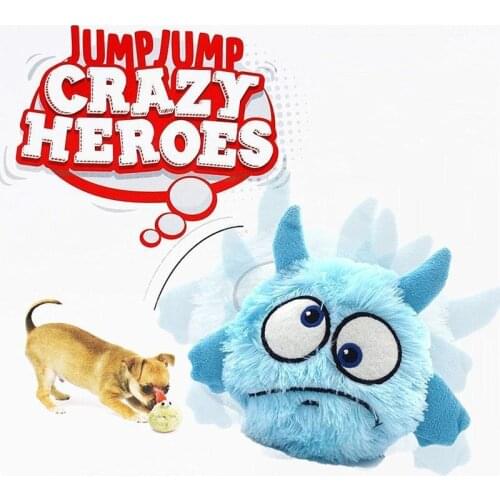 Interactive Monster Plush Giggle Ball Shake Crazy Bouncer Dog Toy Exercise Electronic Toy For Puppy Motorized Entertainment Pets