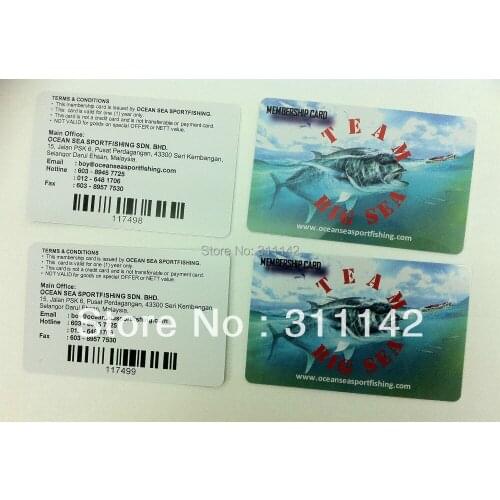 Custom coupon pvc card member card club card with free shipping