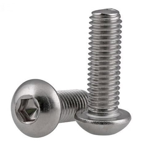 M4x5mm-80mm stainless steel hex socket round head bolts hexagon socket pan head screws