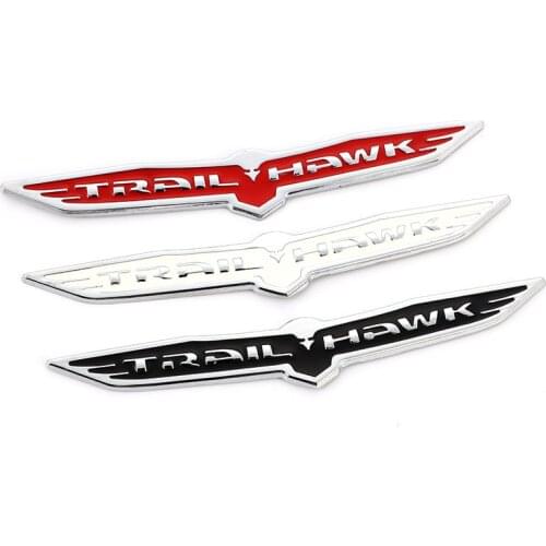 3D Metal Trail Hawk Emblem Logo Car Rear Badge Trunk Stickers for RAM 1500 2500 3500 Jeep Grand Cherokee Dodge Challenger Decals