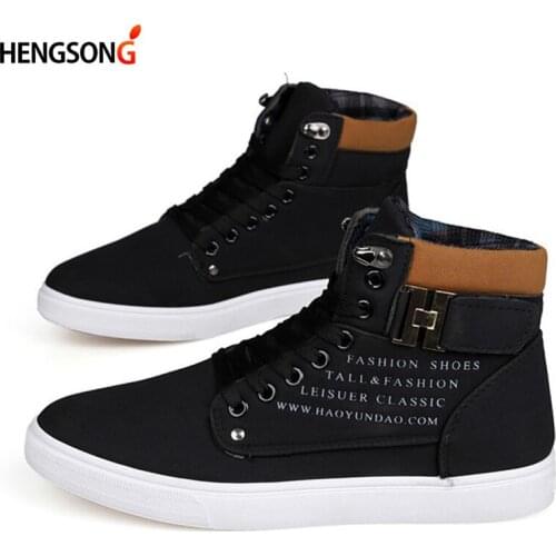 2019 Hot Men Shoes Fashion Warm Winter Men Boots Autumn Footwear For Man New High Top Canvas Casual Shoes Men