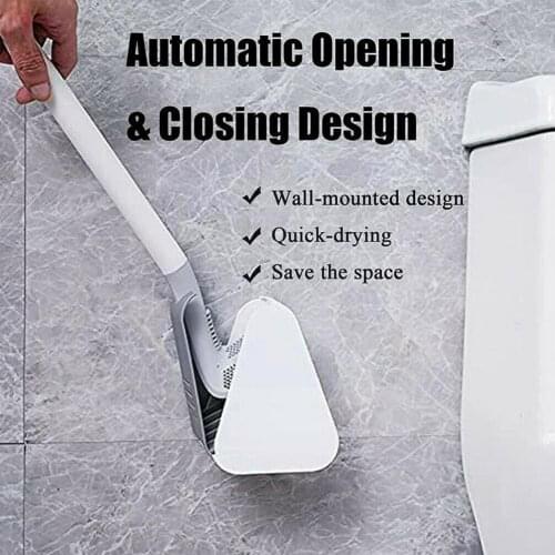New Golf Brush Head Toilet Brush Wall-Mounted Cleaning Long Cleaning Toilet Design Brush Tools Toilet Bathroom Triangle Han K3U6