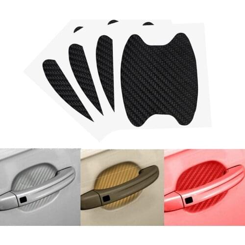 NEW 4Pcs Auto Door Handle Scratch Protector Car Sticker Door Bowl Protection Film Carbon Fiber Vinyl Car Styling Body Decoration