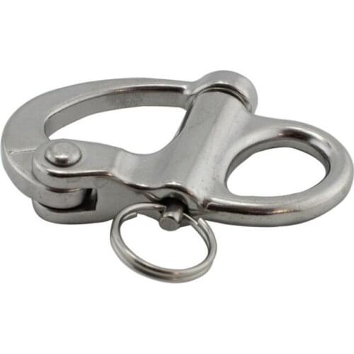 Yacht Marine Ship Hardware Accessories Stainless Steel Fixed Spring Shackle Hand Pull Spring Shackle Double D Orientation