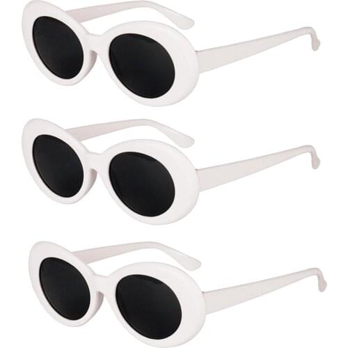 3 Pcs Non-polarized Party Novelty Sunglasses Costume Dancing Club Glasses Fun Gift for Party Favors Black & White