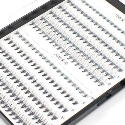 Grafting World Big Tray 10D and 20D Mix length Individual Eyelashes Very Soft Sell Best 240 Pcs Cluster Cilia