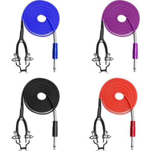Durable 1.8m Silicone Cover Copper Wire Tattoo Machine Power Supply Tattoo Clip Cord