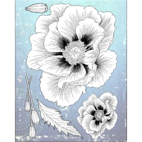 Flowers Transparent Clear Silicone Stamp/Seal for DIY scrapbooking/photo album Decorative clear stamp A1824