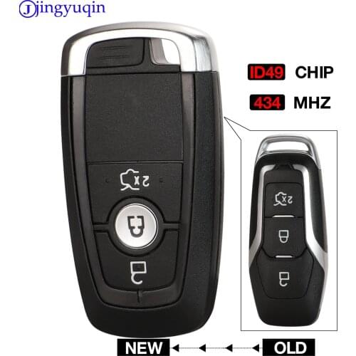 Jingyuqin 433mhz ID49 Chip Key HU101 Blade Prox Key Insert For Ford Fusion F-250 F-350 F-450 F-550 2017 M3N-A2C93142600
