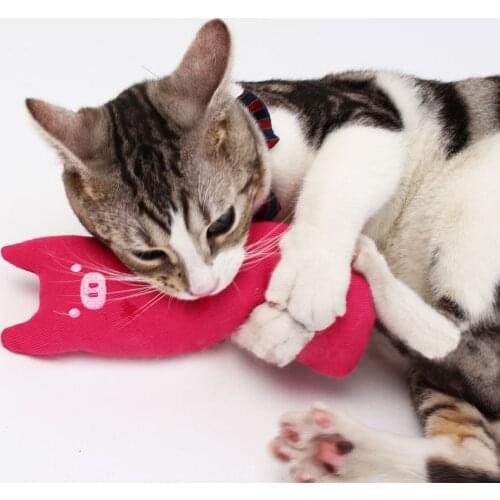 Funny Plush Toys for Cats Teeth Grinding Catnip Cute Expression Bite Resistant Toys Interactive Playing Chewing Cat Accessories