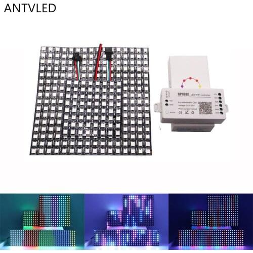 WS2812B LED Digital Flexible Individually Addressable Panel Pixel screen,Led Strip WIFI Controller SP108E kit